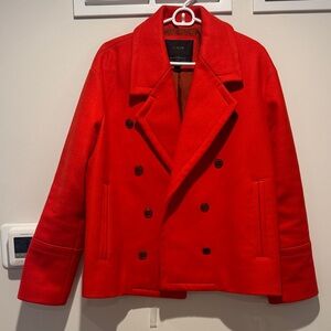 J. Crew Women’s Red Wool Peacoat - Size 6